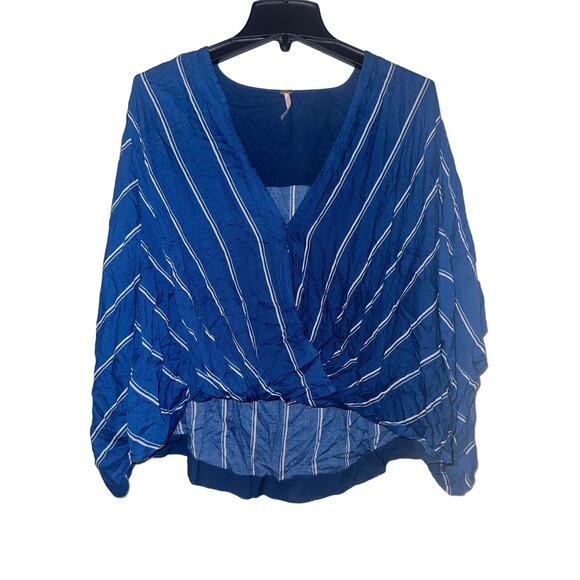 Free People Revolve size Medium Sleepy Time Striped Boxy Flowy Fit Blouse Top - Picture 1 of 9